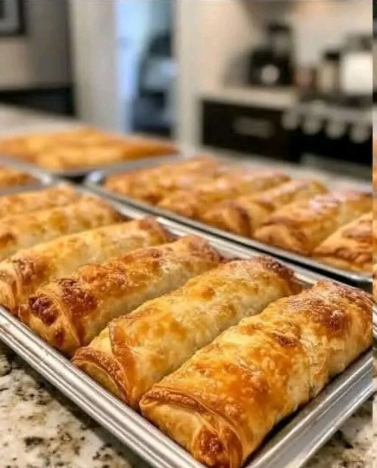 Receta de Rollos de Hojaldre Rellenos de Carne y Queso