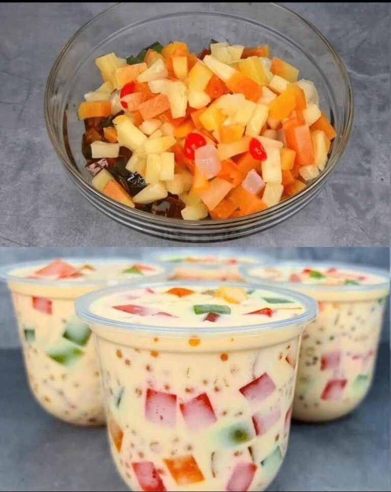 Ensalada de Frutas Cremosa con Gelatina