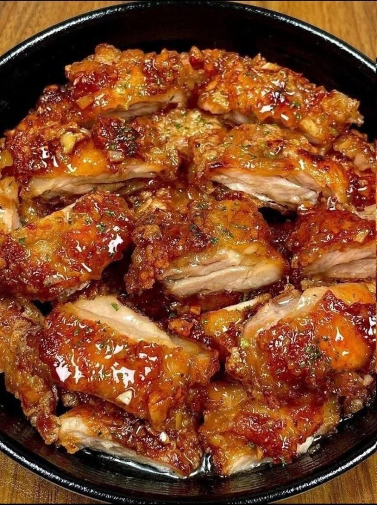 Sticky Garlic Butter Crispy Chicken